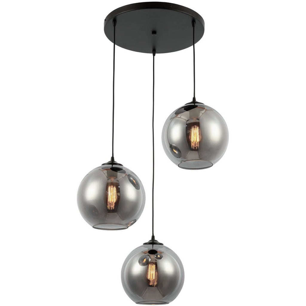 Hanging lamp Smoke Glass 3 - Light - LUXONAS HOME