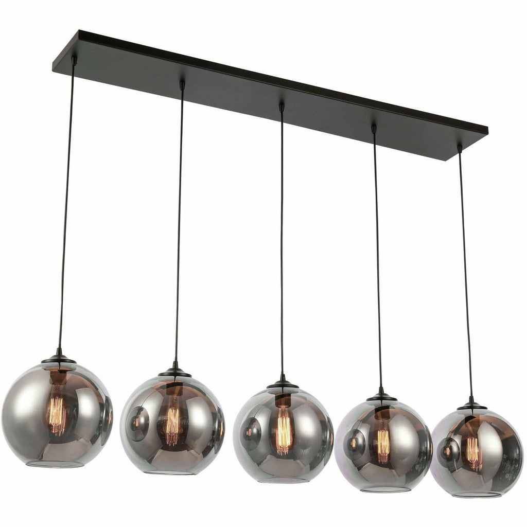Hanging lamp Smoke Glass 5 - Light - LUXONAS HOME