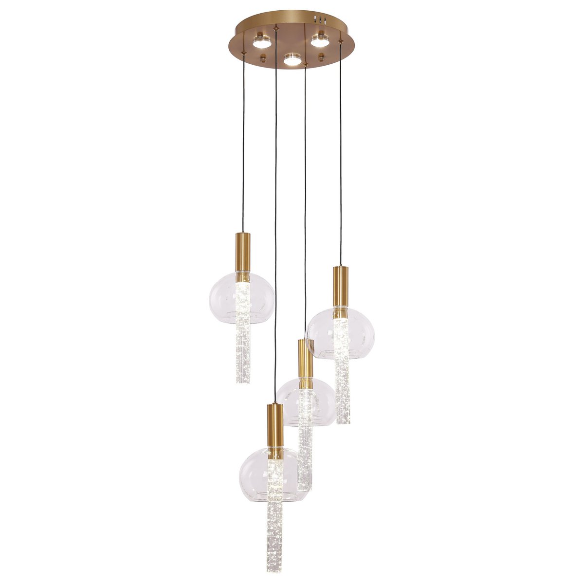 Hanging lamp Tubey Copper Gold | 4 - 30 cm - LUXONAS HOME
