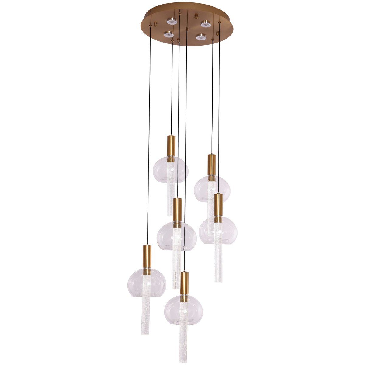 Hanging lamp Tubey Copper Gold | 6 - 40cm - LUXONAS HOME