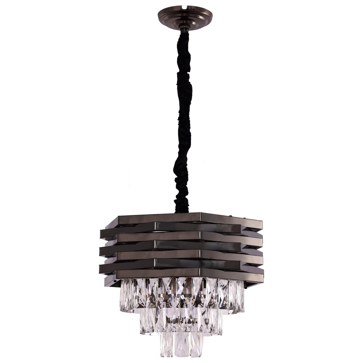 Hanglamp Crystal Black | 40cm - LUXONAS HOME