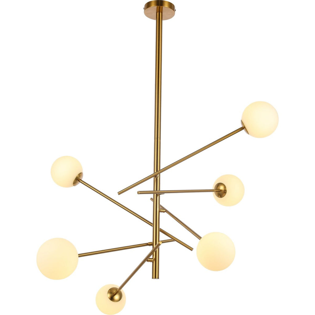 Hanglamp Diana White Gold - LUXONAS HOME