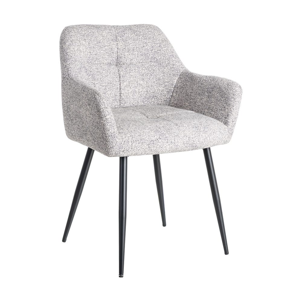 Haven Marbled Grey Fabric Metal Chair