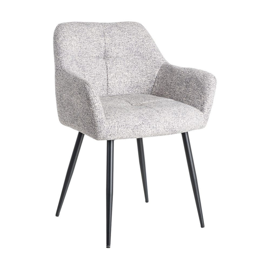 Haven Marbled Grey Fabric Metal Chair