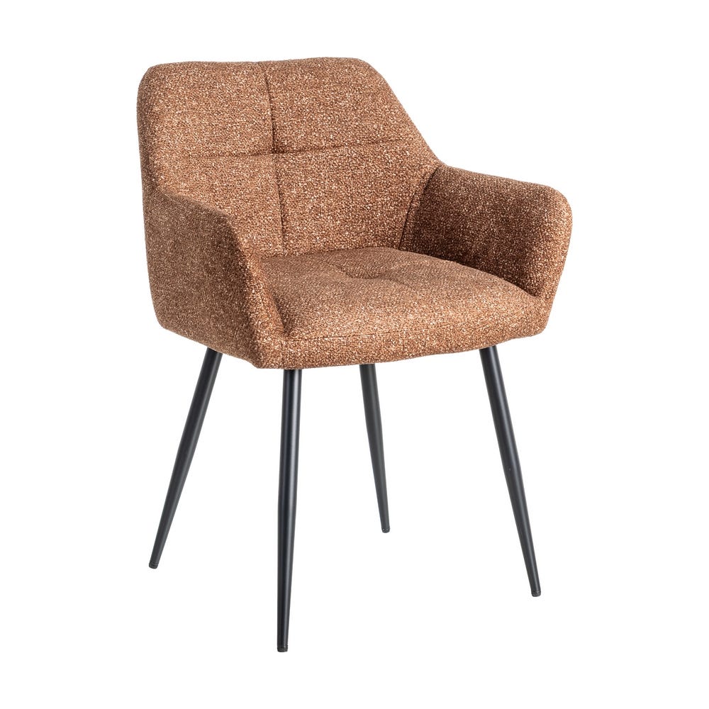 Haven Marbled Ochre Fabric Metal Chair