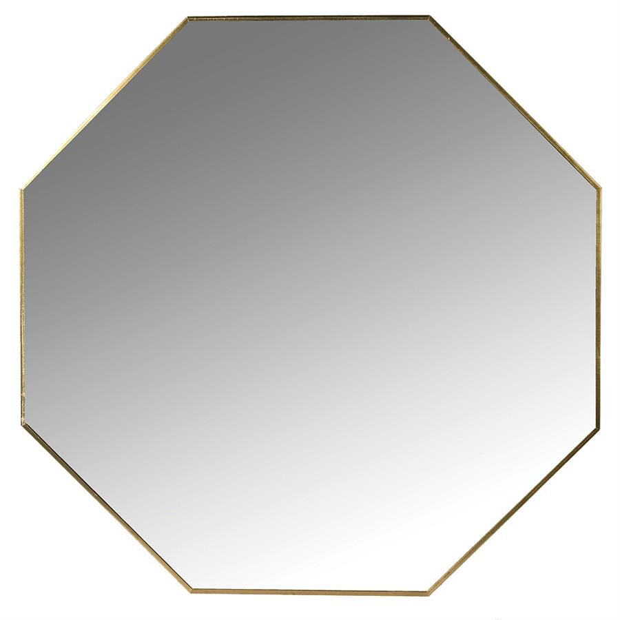Hexagon Gold Frame Mirror