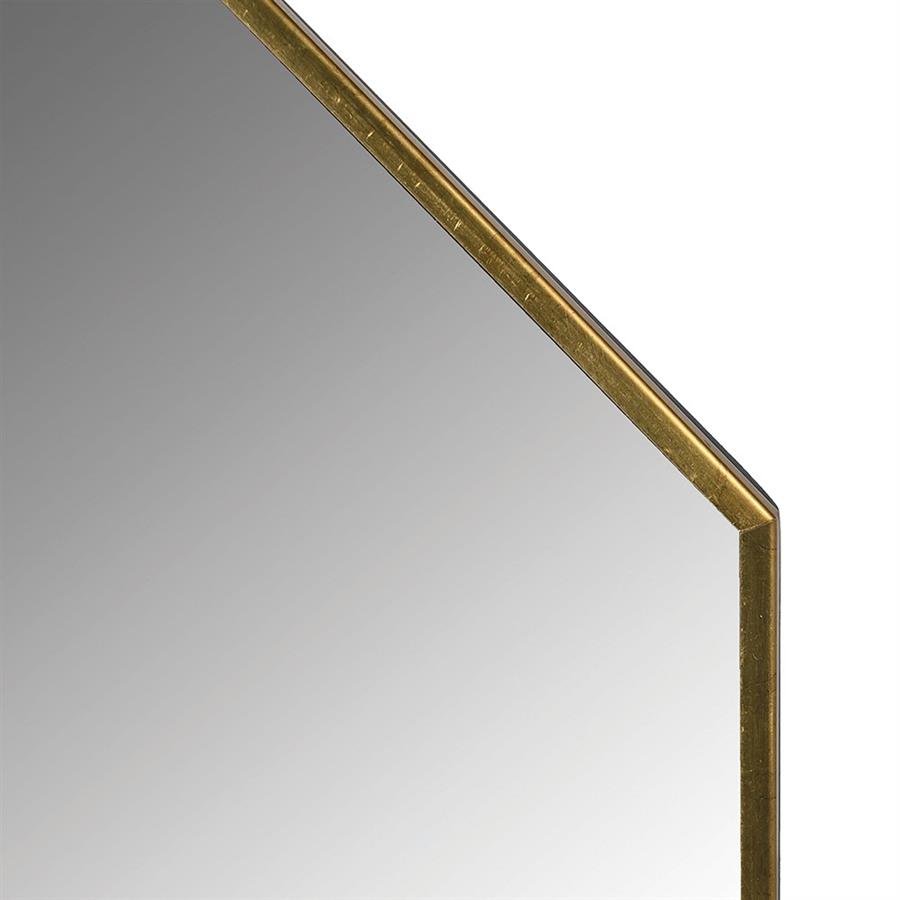 Hexagon Gold Frame Mirror