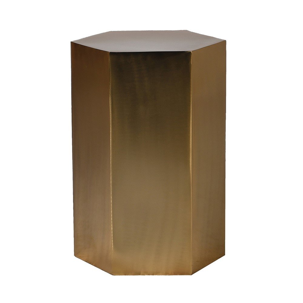 Hexagon Large Gold Side Table - LUXONAS