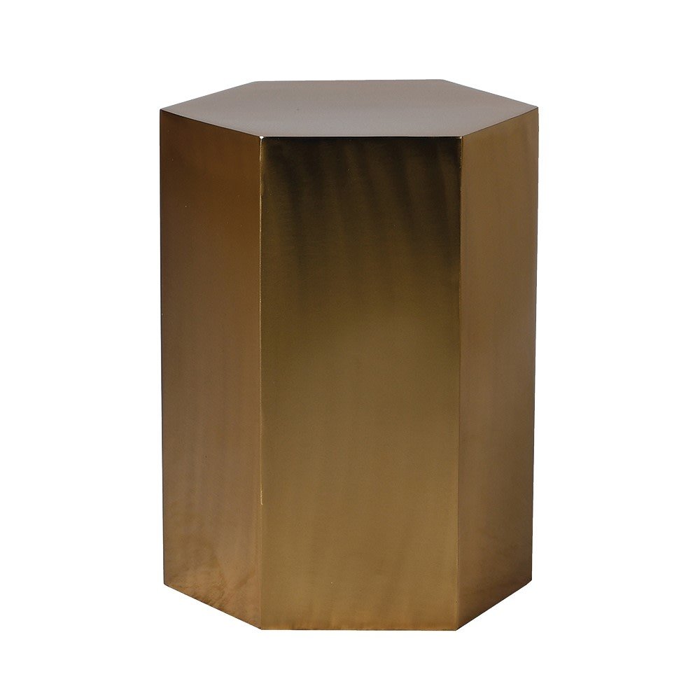 Hexagon Medium Gold Side Table - LUXONAS