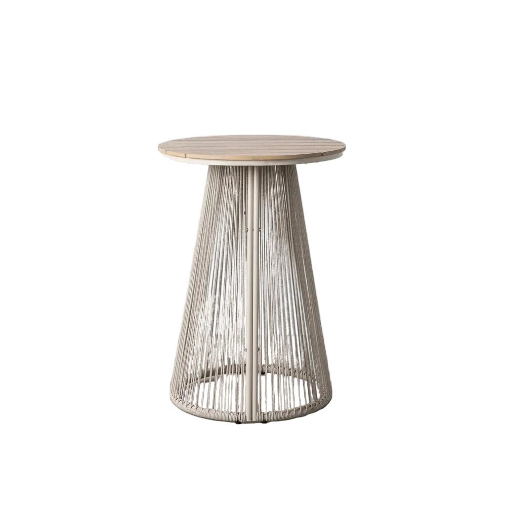 High Outdoor Table with Polywood & PE Rattan