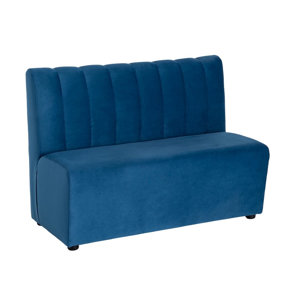 Hospitality Ribbed Blue Bench 120cm