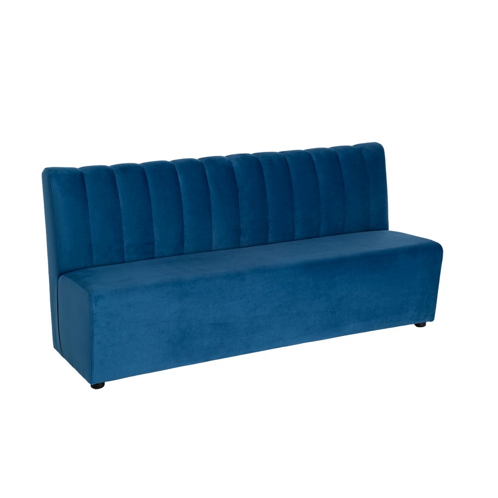 Hospitality Ribbed Blue Bench 180cm