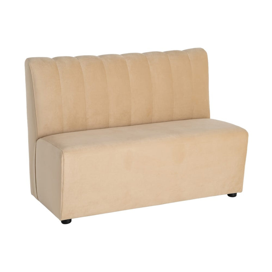 Hospitality Ribbed Beige Bench 180cm