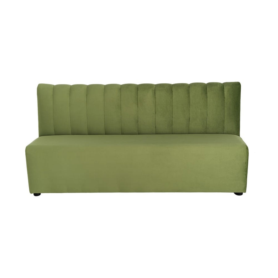 Hospitality Ribbed Green Bench 180cm