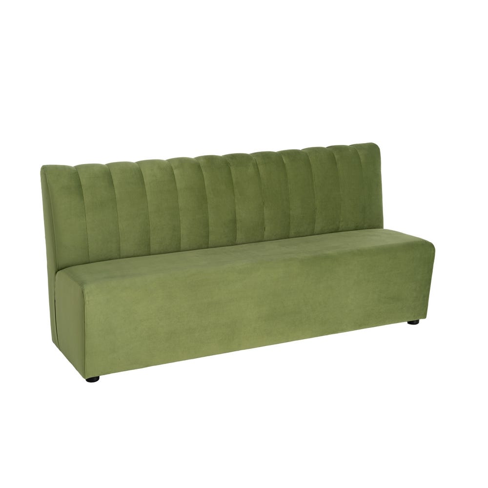 Hospitality Ribbed Green Bench 180cm