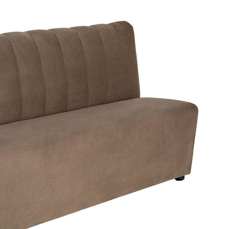 Hospitality Ribbed Taupe Bench 120cm