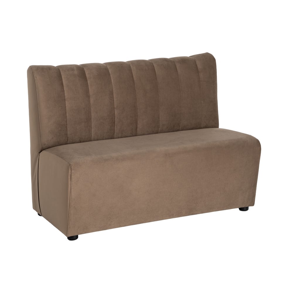 Hospitality Ribbed Taupe Bench 120cm