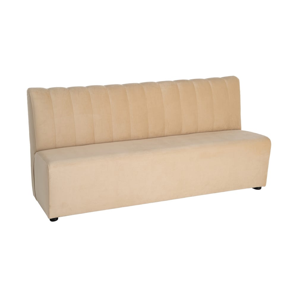Hospitality Ribbed Taupe Bench 180cm