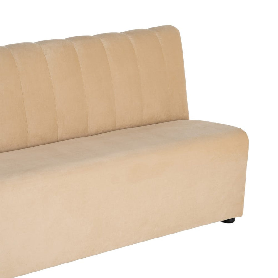 Hospitality Ribbed Taupe Bench 180cm