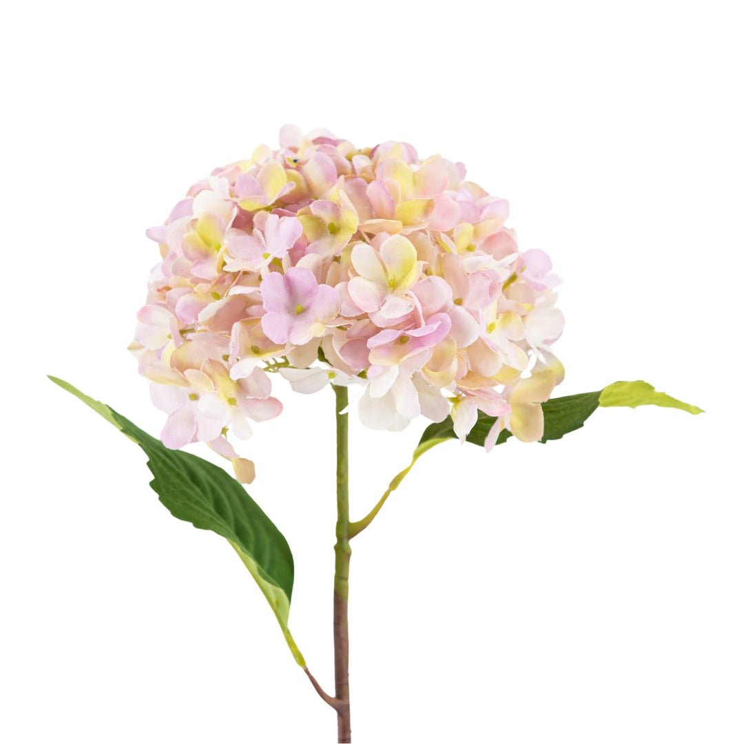Hydrangea Stylosa Pink Faux Floral Stem - 53cm