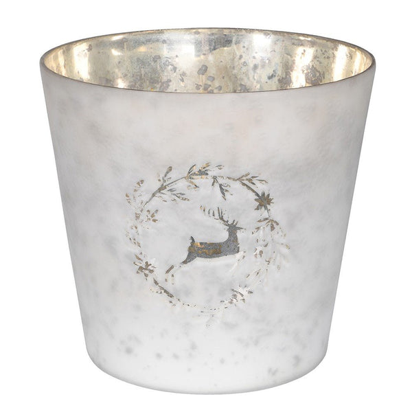 Iced Reindeer Hurricane - Elegant Holiday Decor