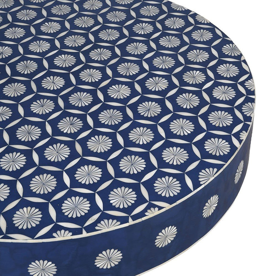 Jaal Bone Inlay Round Coffee Table