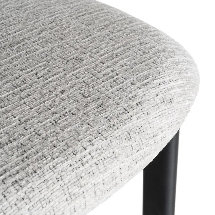 Japa Grey Fabric Metal Stool - LUXONAS