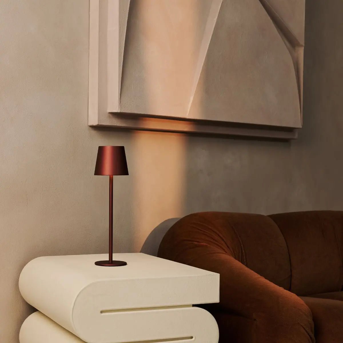 Jasper Bronze Wireless Lamp with Battery | Dimmable & 3 Light Stages - LUXONAS HOME