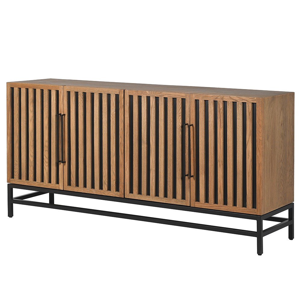 Javanese Slatted Oak Sideboard