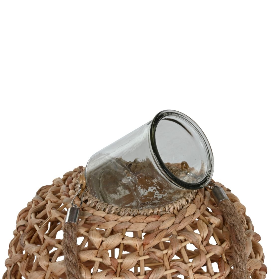 Jute Small Lantern w/Handle - LUXONAS