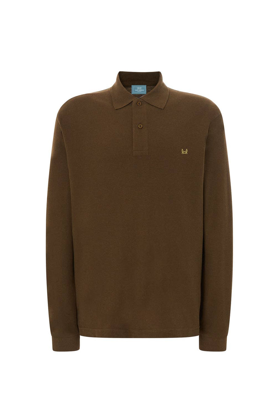 Khaki Green Long Sleeve Polo