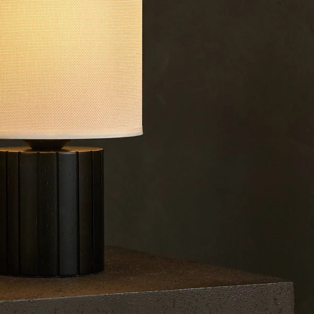 Kiko Black Table Lamp | Cozy Desk Lamp with E27 Fitting - LUXONAS HOME