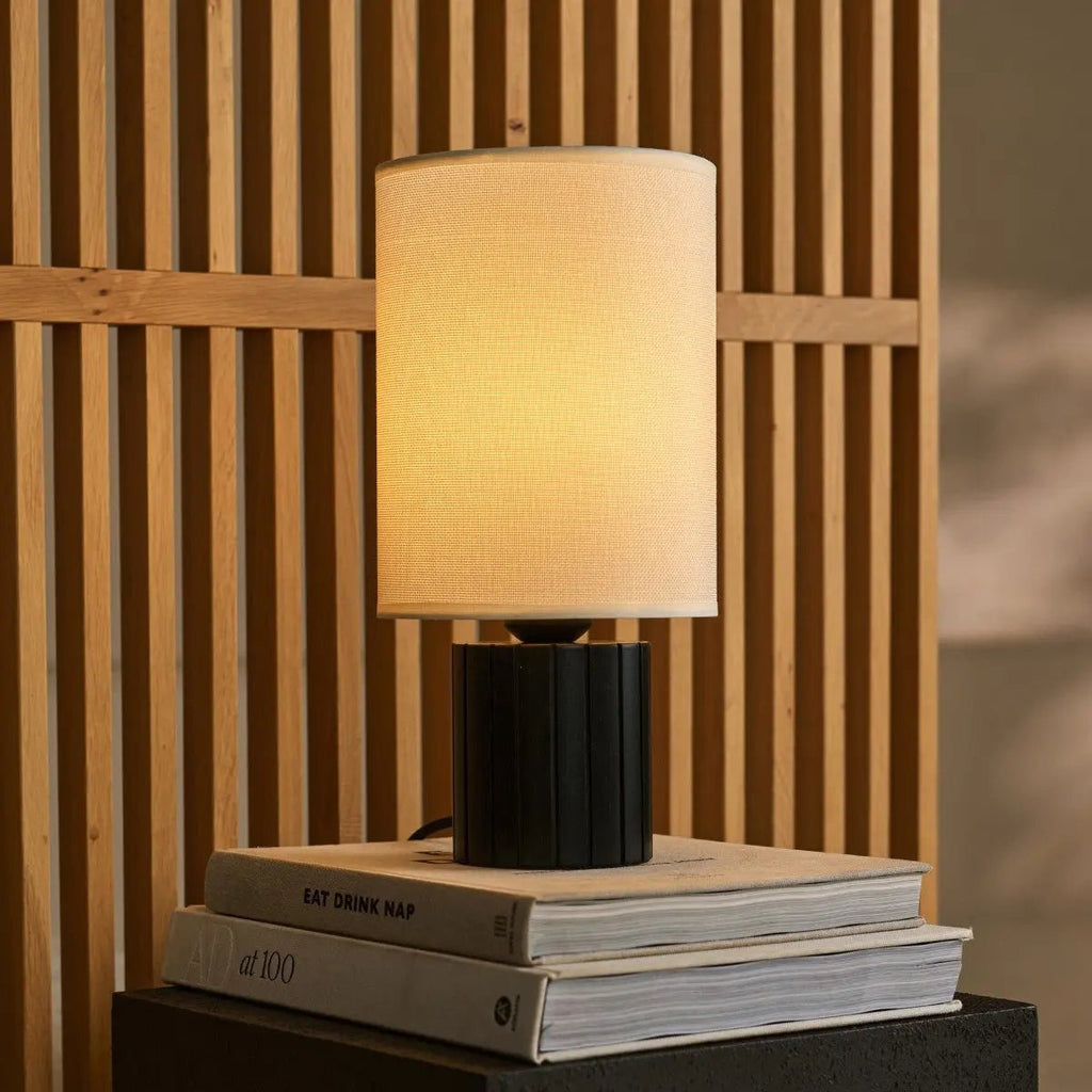 Kiko Black Table Lamp | Cozy Desk Lamp with E27 Fitting - LUXONAS HOME