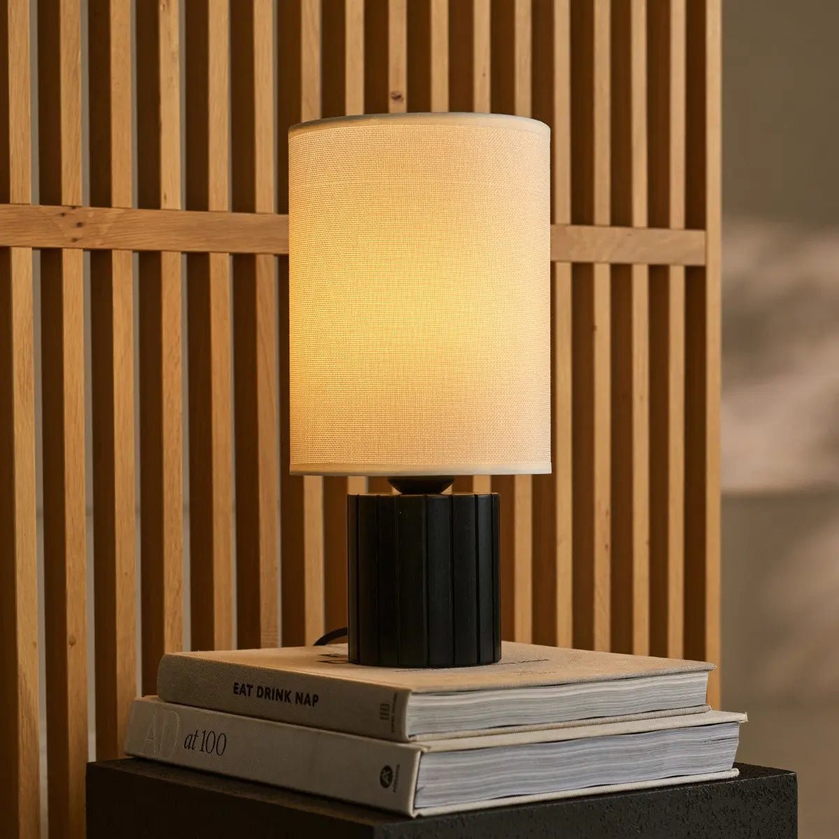 Kiko Black Table Lamp | Cozy Desk Lamp with E27 Fitting - LUXONAS HOME