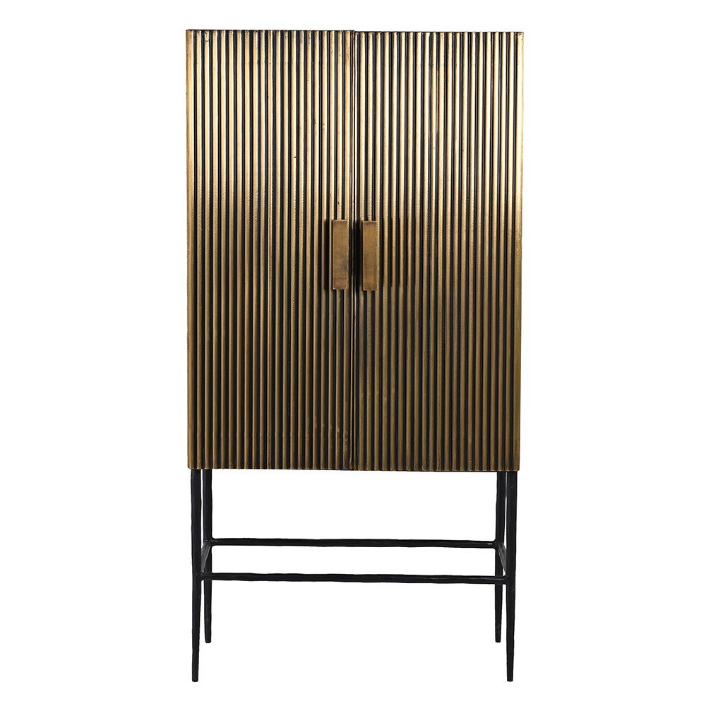 Krissa Brass 2 Door Cabinet - LUXONAS