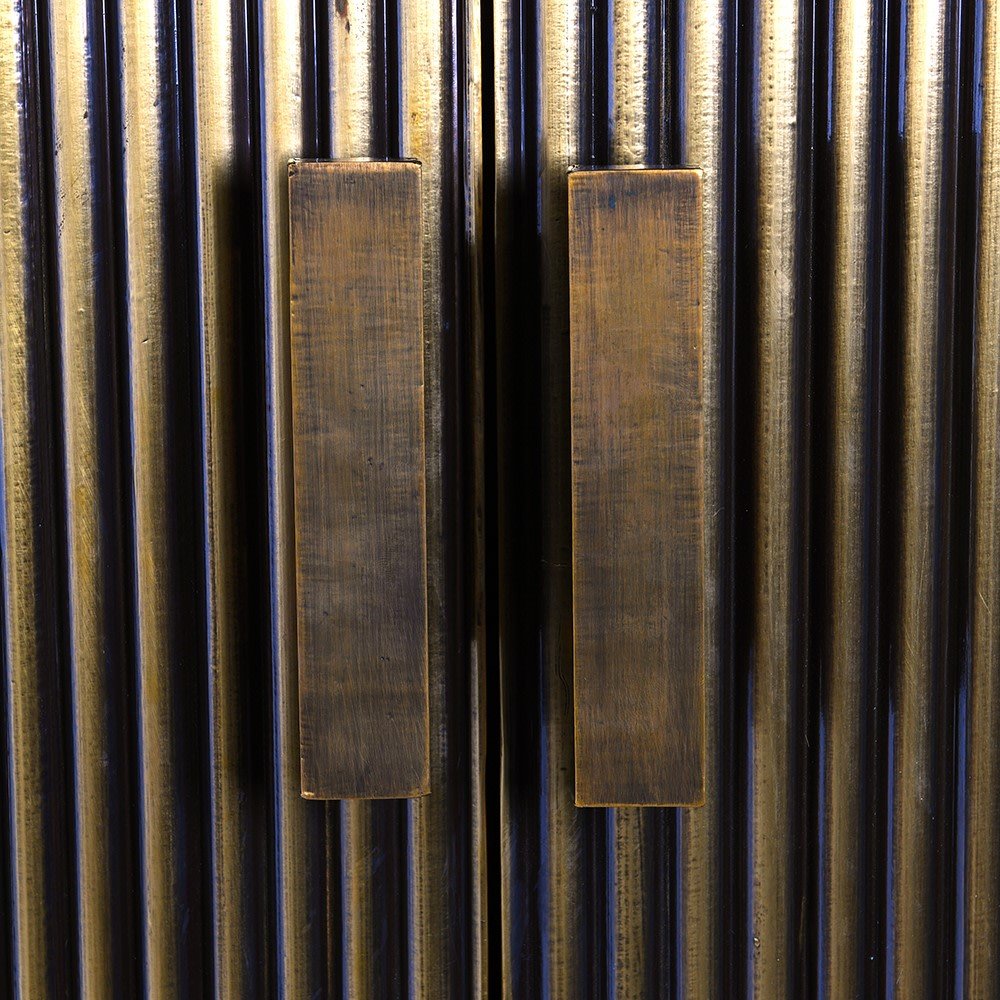 Krissa Brass 2 Door Cabinet - LUXONAS