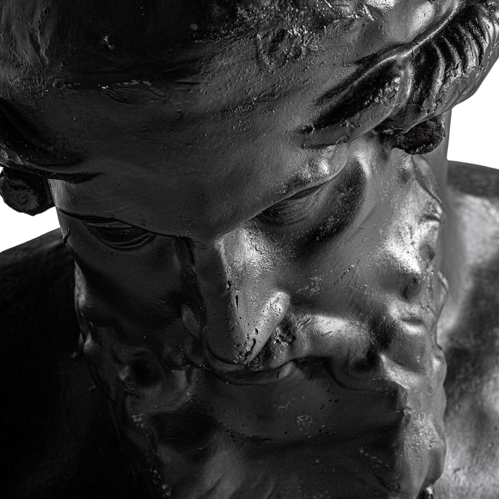 Krono Bust - Provençal Aesthetic Black Resin Sculpture - LUXONAS