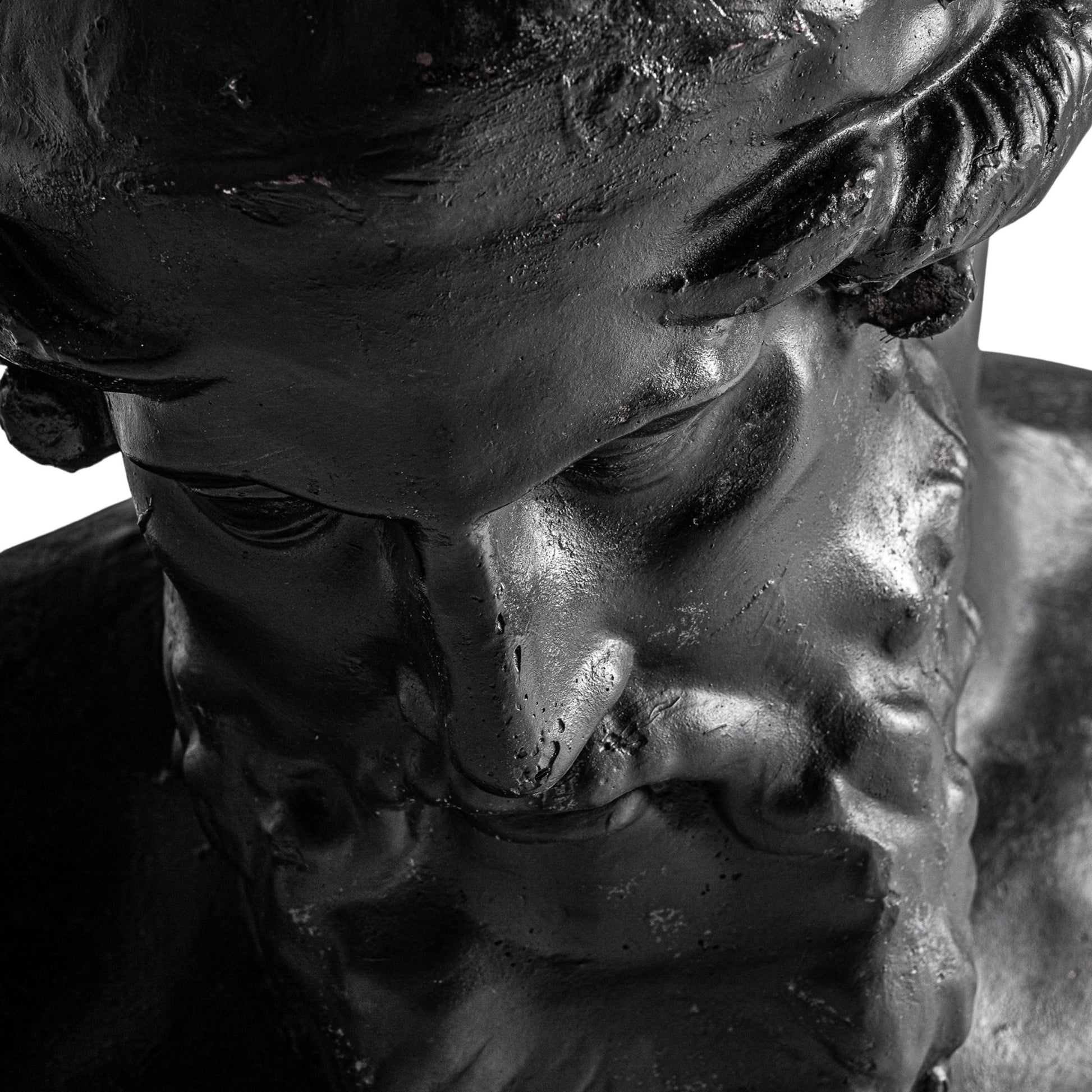Krono Bust - Provençal Aesthetic Black Resin Sculpture - LUXONAS