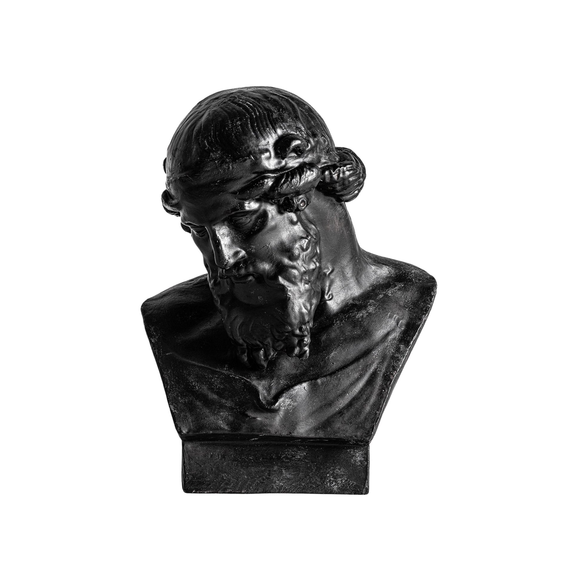 Krono Bust - Provençal Aesthetic Black Resin Sculpture - LUXONAS