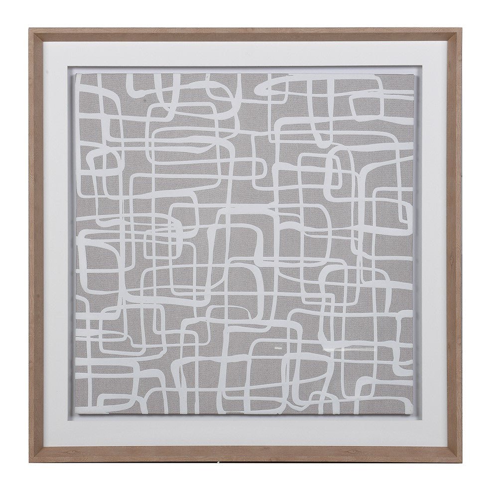 Labyrinth Wall Art - Unique Canvas and Wood Decor - LUXONAS