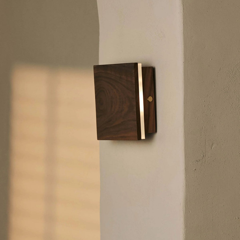 Lane Walnut Cordless Wall Light | Rechargeable & Dimmable Design - LUXONAS HOME