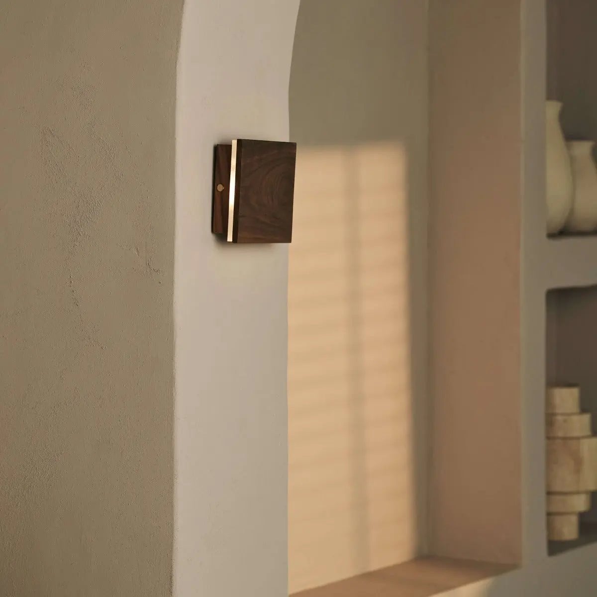 Lane Walnut Cordless Wall Light | Rechargeable & Dimmable Design - LUXONAS HOME