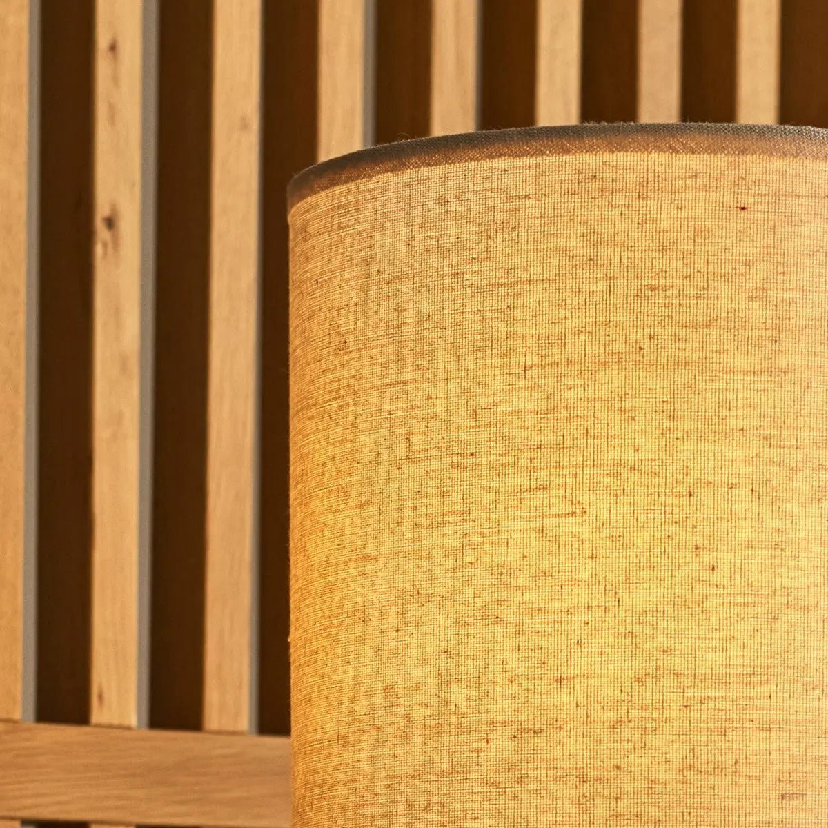 Lara Dark Brown Wooden Table Lamp with Cream Linen Shade | Rustic Home Lighting - LUXONAS HOME