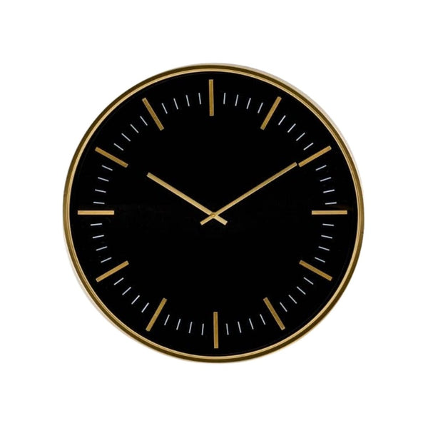 Large Black and Gold Classic Wall Clock
