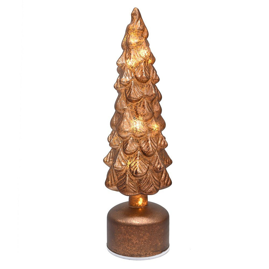 Large Bronze Rotating Lit Tree