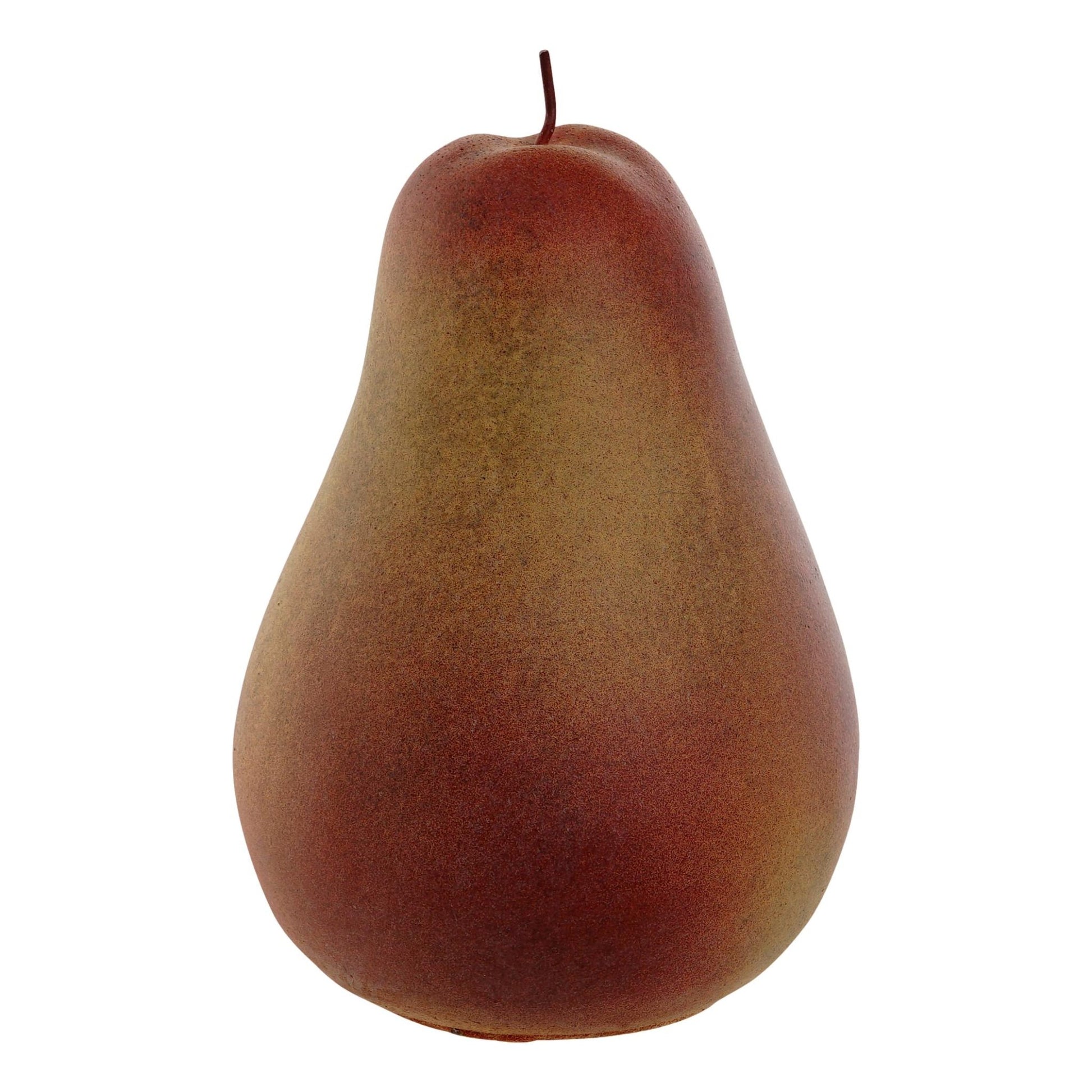 Large Brown Cement Pear Decoration - LUXONAS
