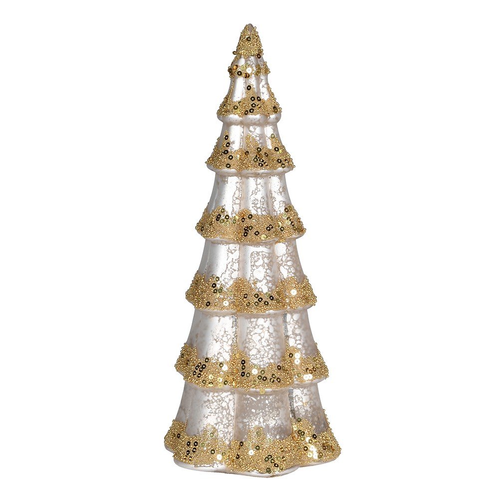 Large Champagne Lit Tiered Tree