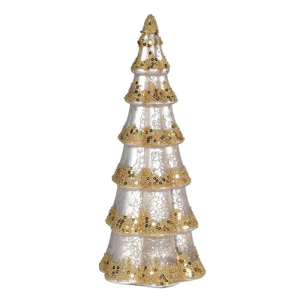 Large Champagne Lit Tiered Tree