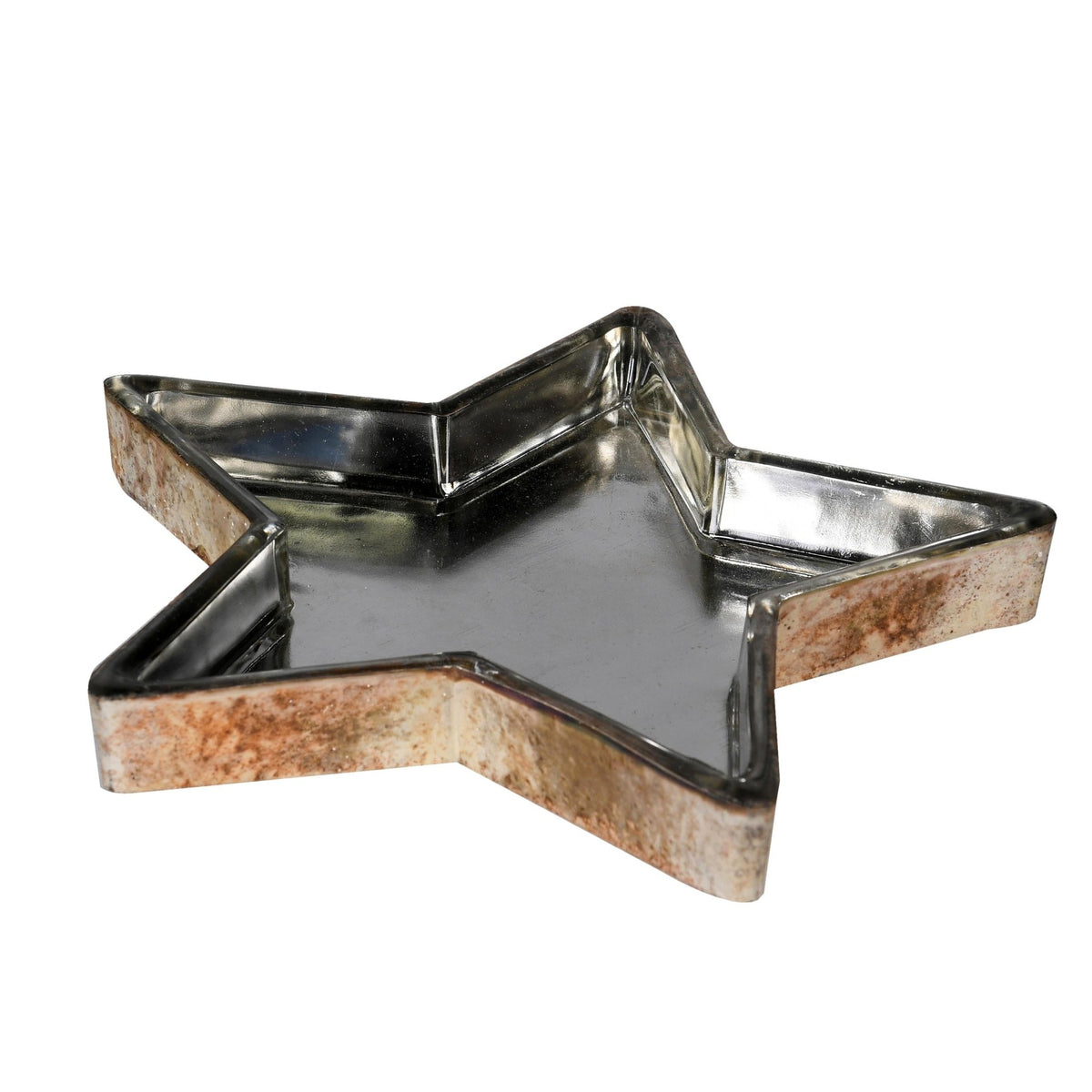 Large Copper Star Candle Holder