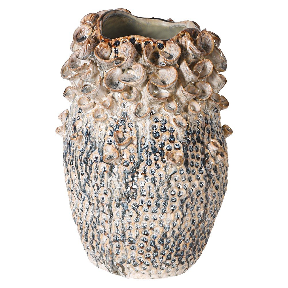 Large Curl Coral Vase - Elegant Ceramic Design for Dry Flowers